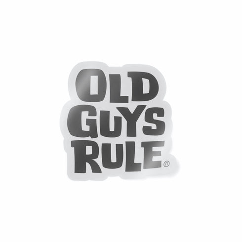 OLD GUYS RULE STACKED LOGO' STICKER DECAL - BLACK
